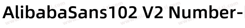 AlibabaSans102 V2 Number字体转换